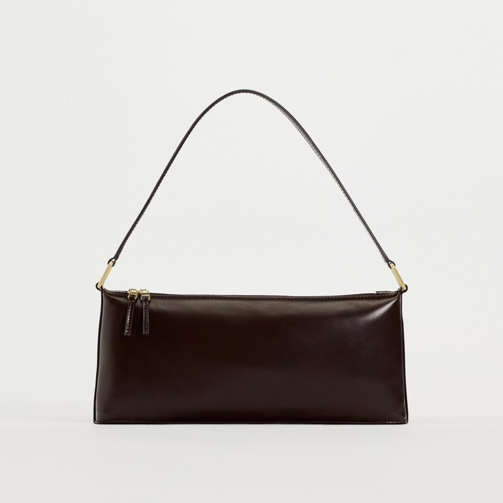 Faux Leather Zara Zippered Shoulder Bag